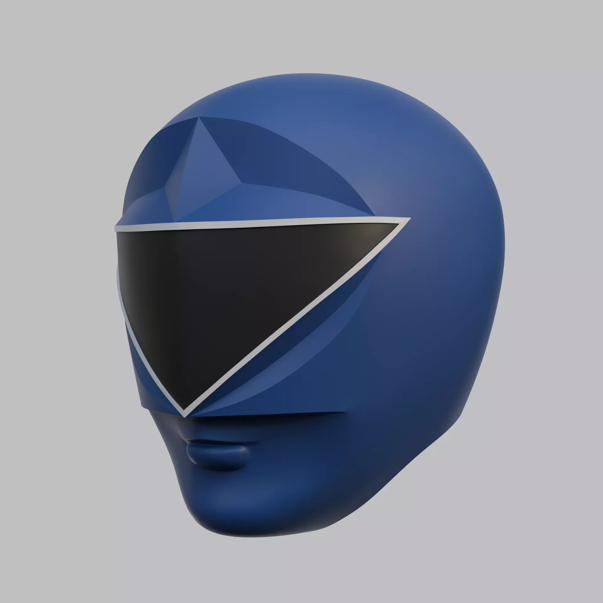 Blue Chouriki Sentai Ohranger or Power Rangers Zeo Blue Helmet 3D print model_0