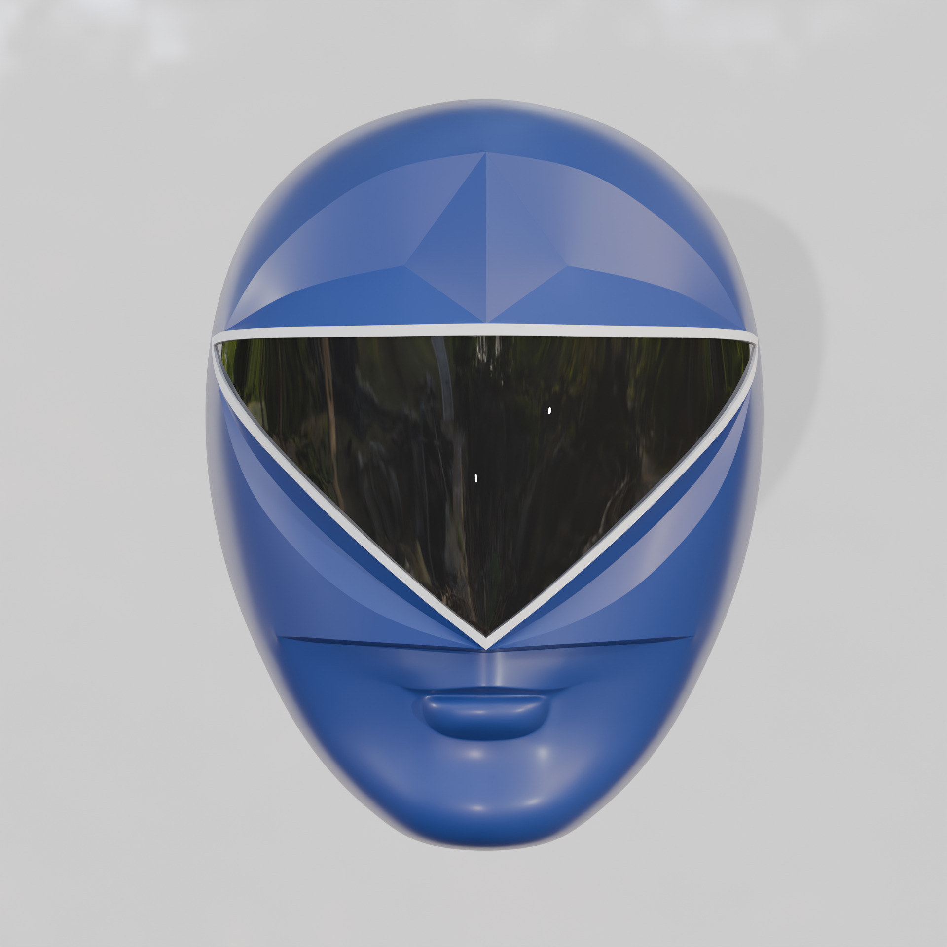 Blue Chouriki Sentai Ohranger or Power Rangers Zeo Blue Helmet 3D print model_4