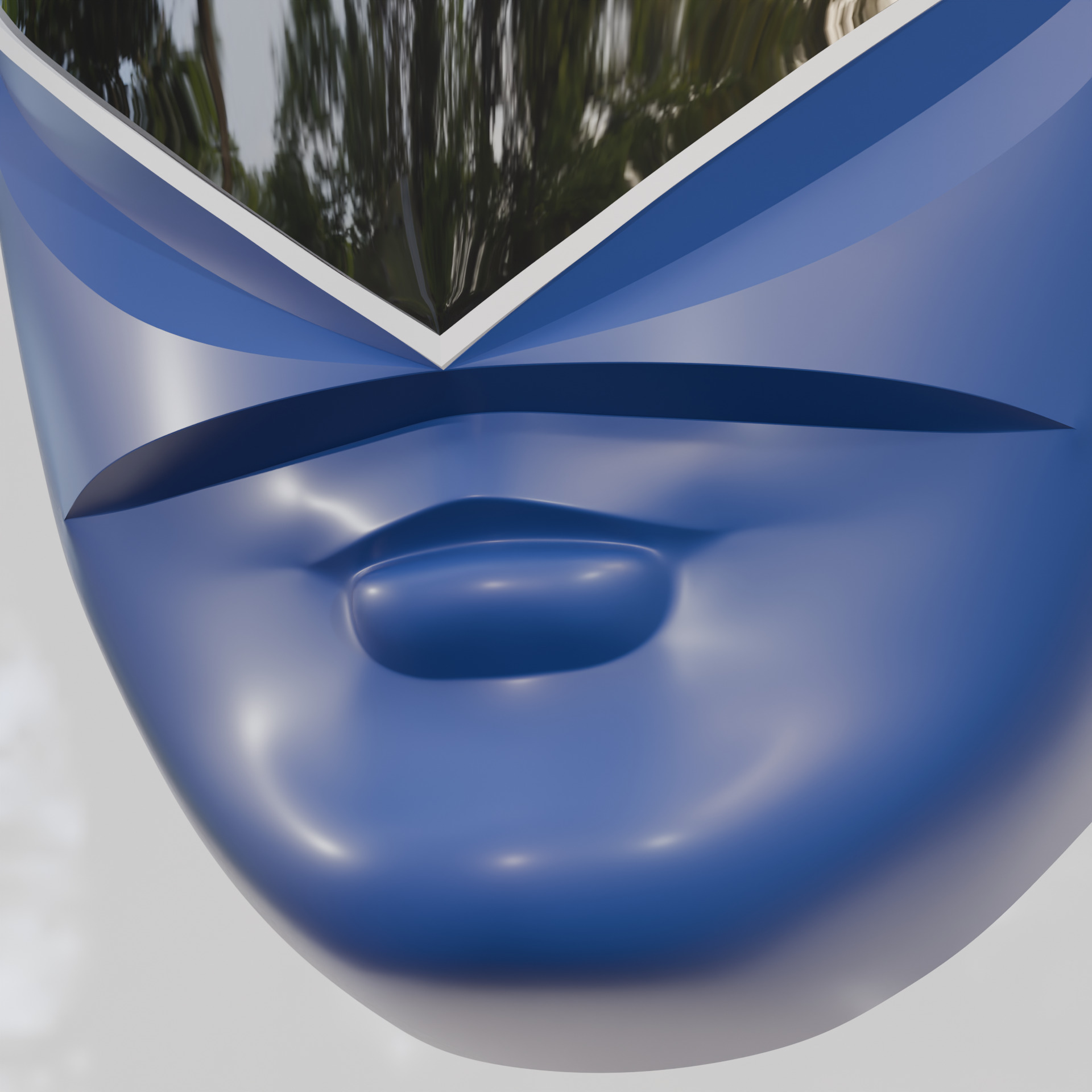 Blue Chouriki Sentai Ohranger or Power Rangers Zeo Blue Helmet 3D print model_5