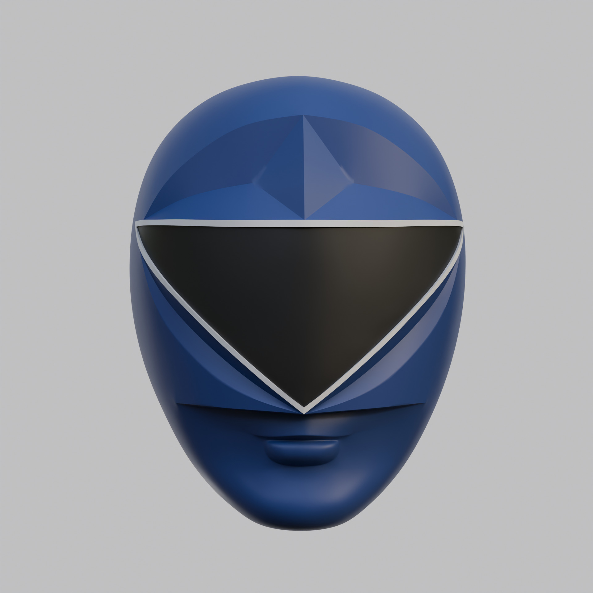 Blue Chouriki Sentai Ohranger or Power Rangers Zeo Blue Helmet 3D print model_1