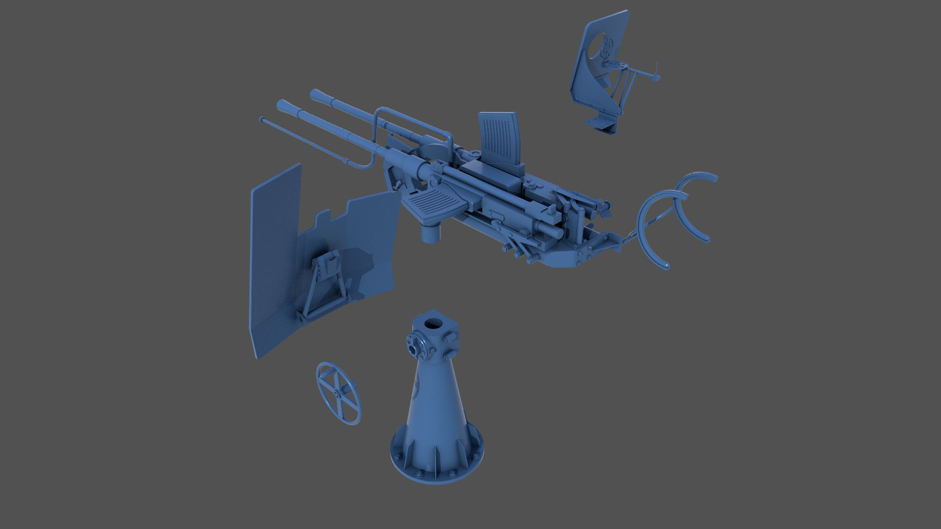 Flak 38 - Commercial license - 1-48 scale 3D print model_7