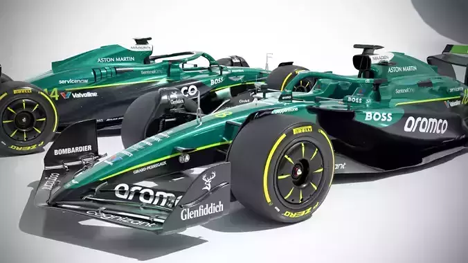 F1 AstonMartin AMR-25 2025 Low-poly 3D model