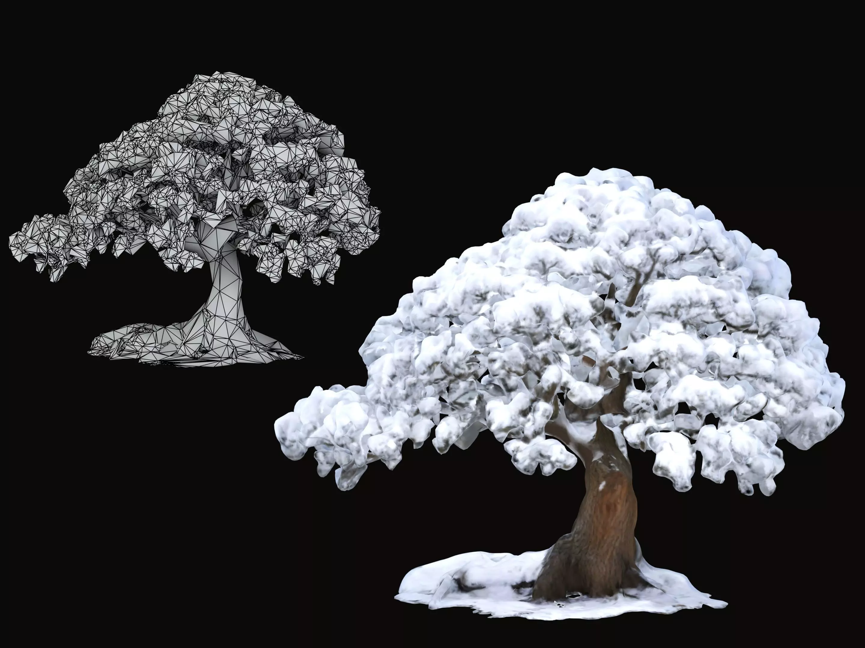 Winter Tree 1 Free low-poly 3D model