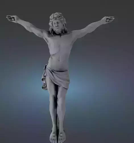Realistic Jesus Christ Crucifix 3D Model