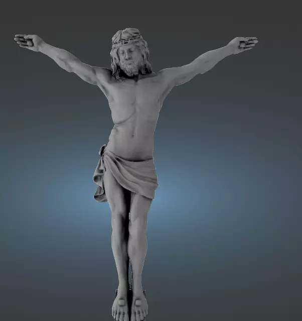 Realistic Jesus Christ Crucifix 3D Model 3D print model_0