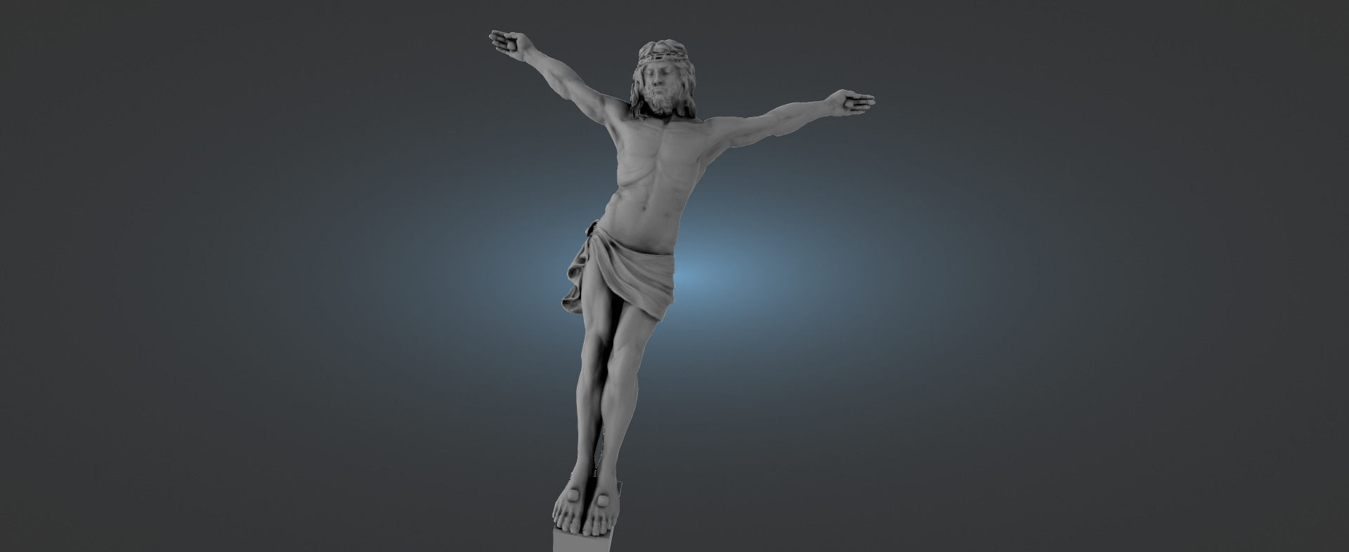 Realistic Jesus Christ Crucifix 3D Model 3D print model_2