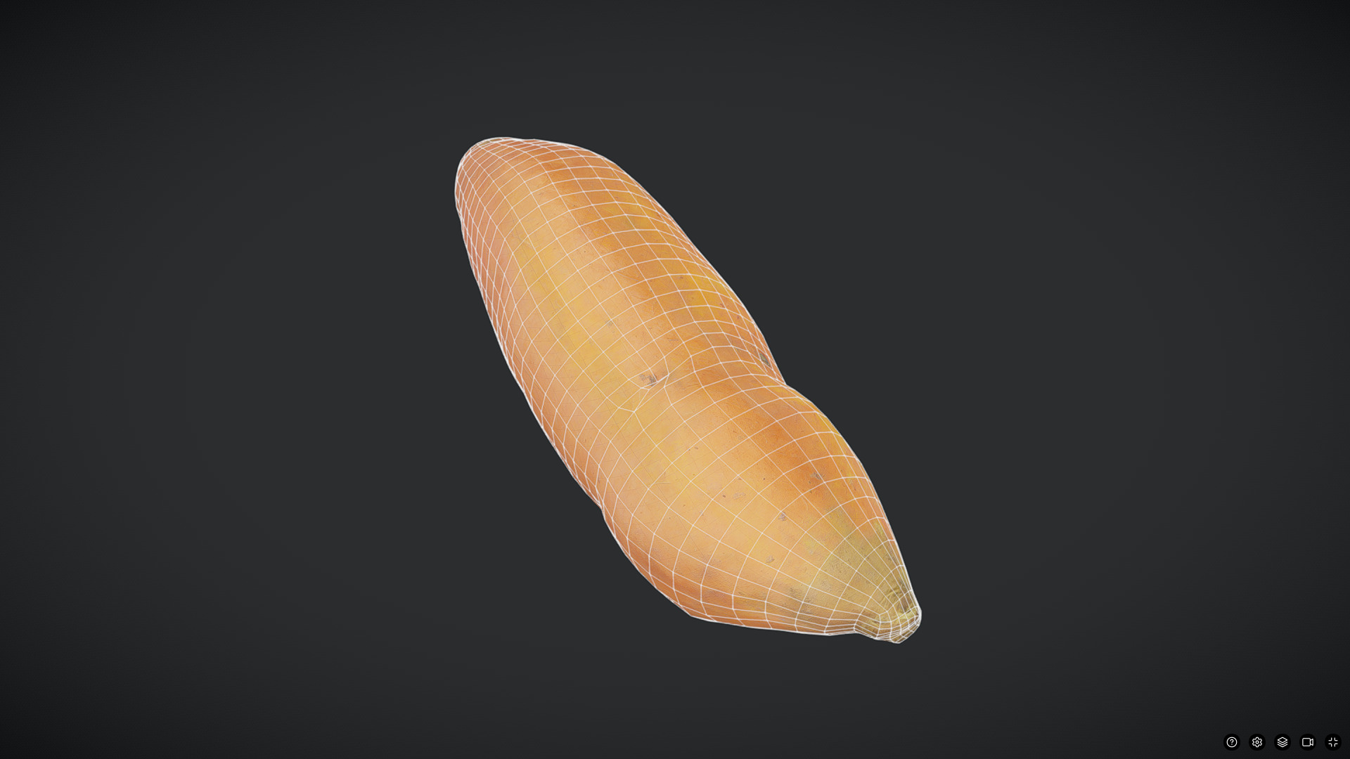 Sweet Potato Low-poly 3D model_6