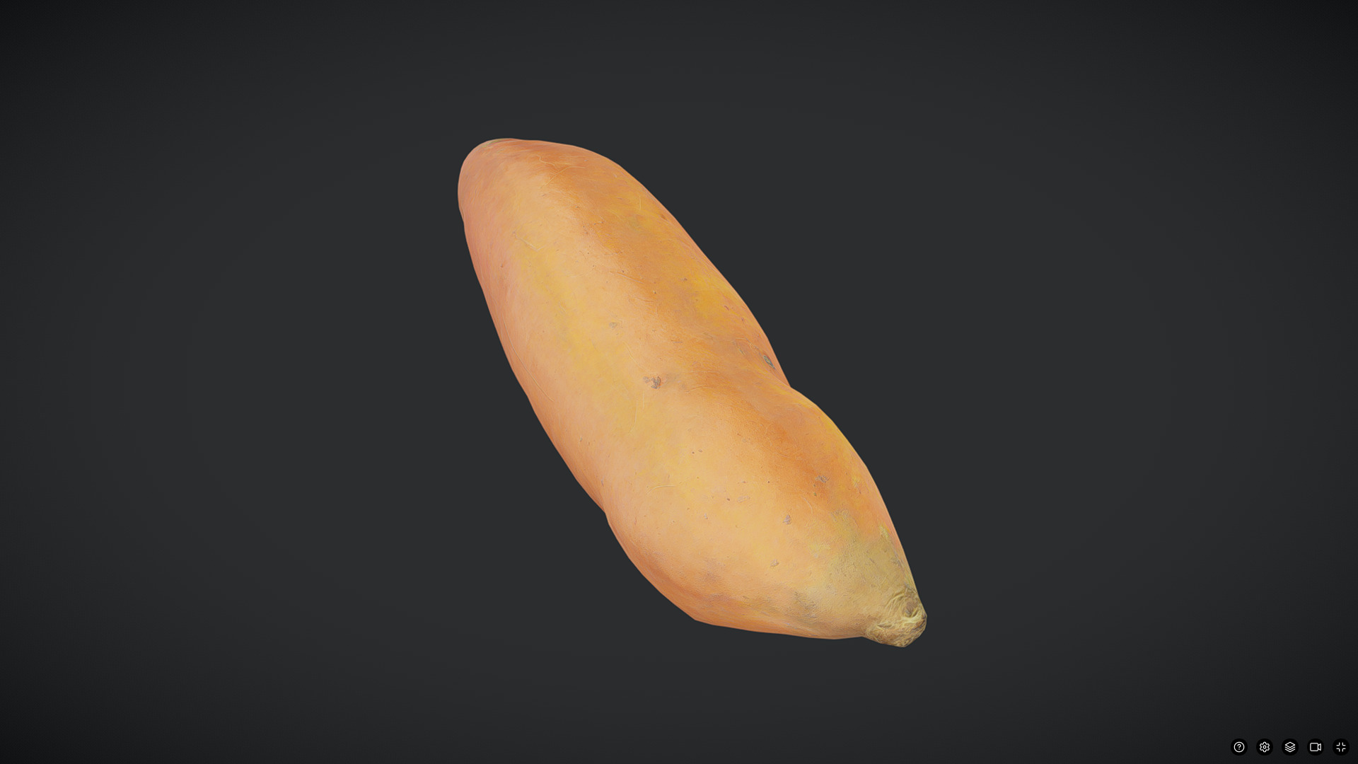 Sweet Potato Low-poly 3D model_5