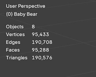 Baby Bear 3D Model Low-poly 3D model_6