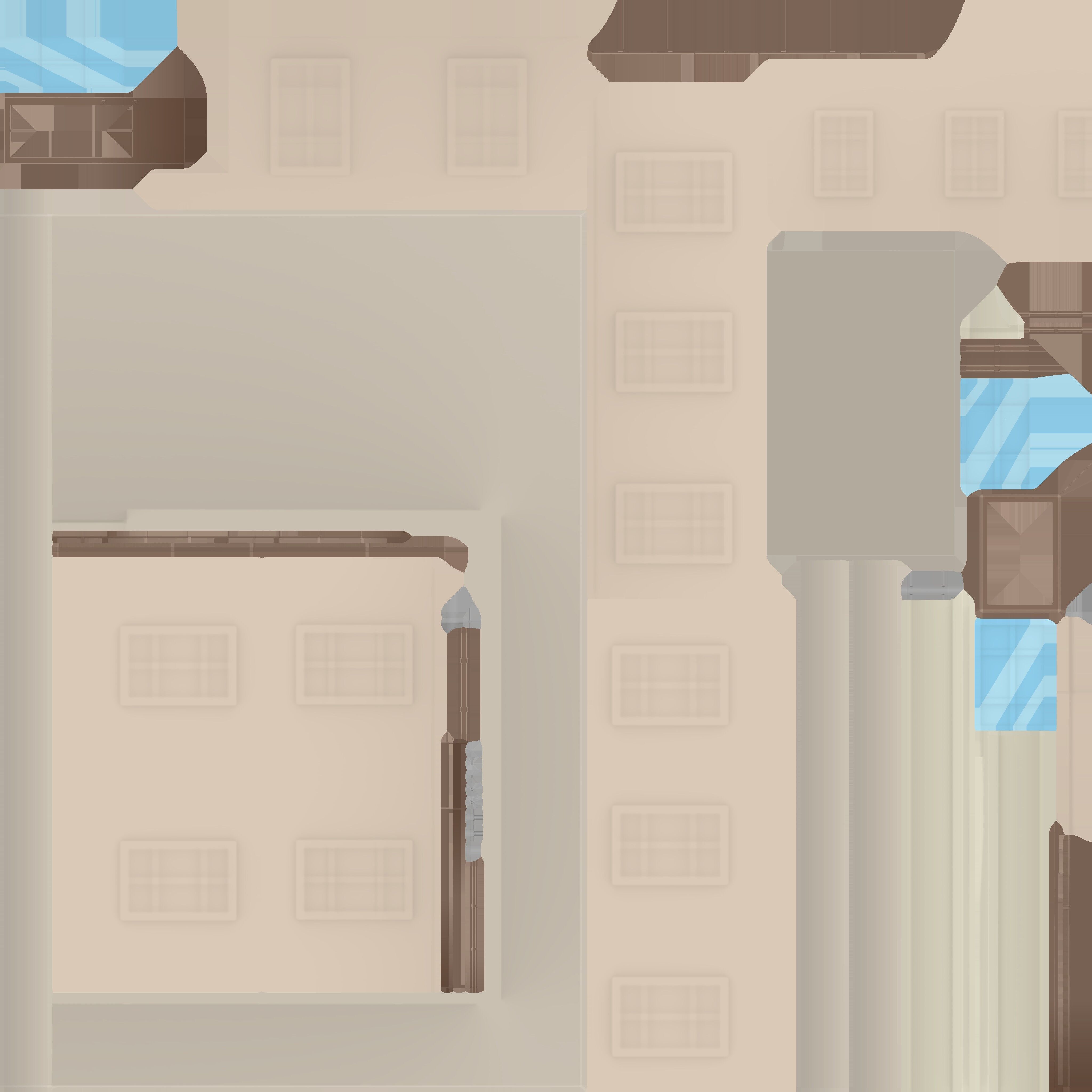 Cartoon bank 3D model_10