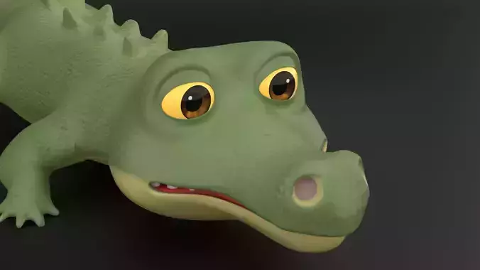 Stylized Crocodile 3D Model