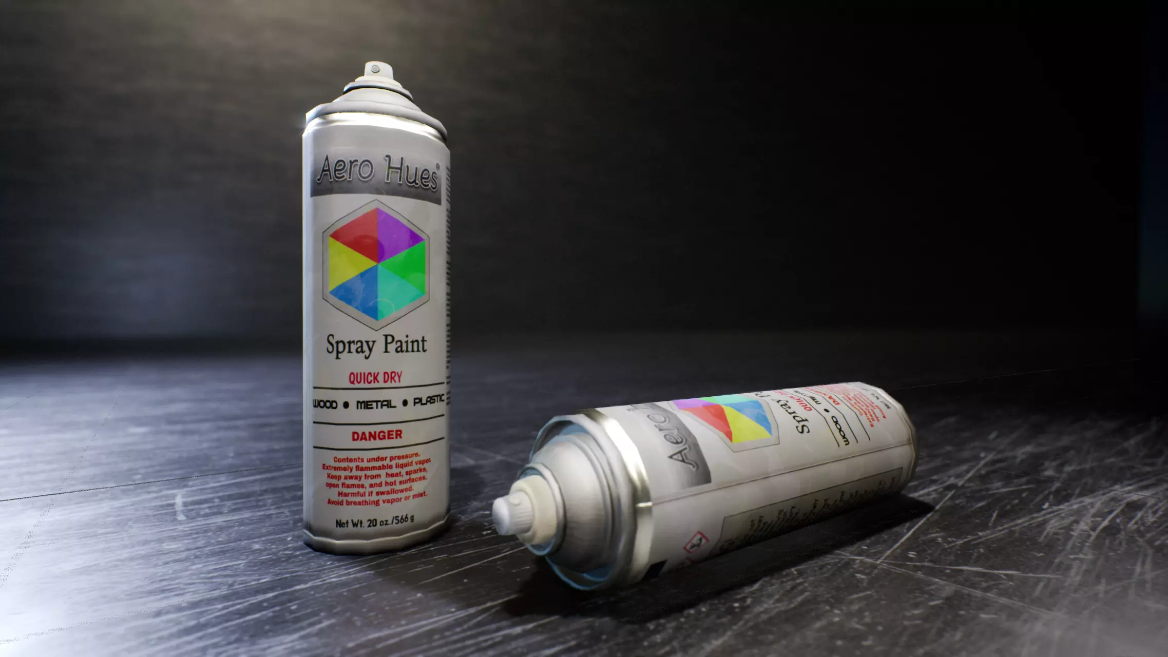 SprayCan Gameready Low-poly 3D model_0