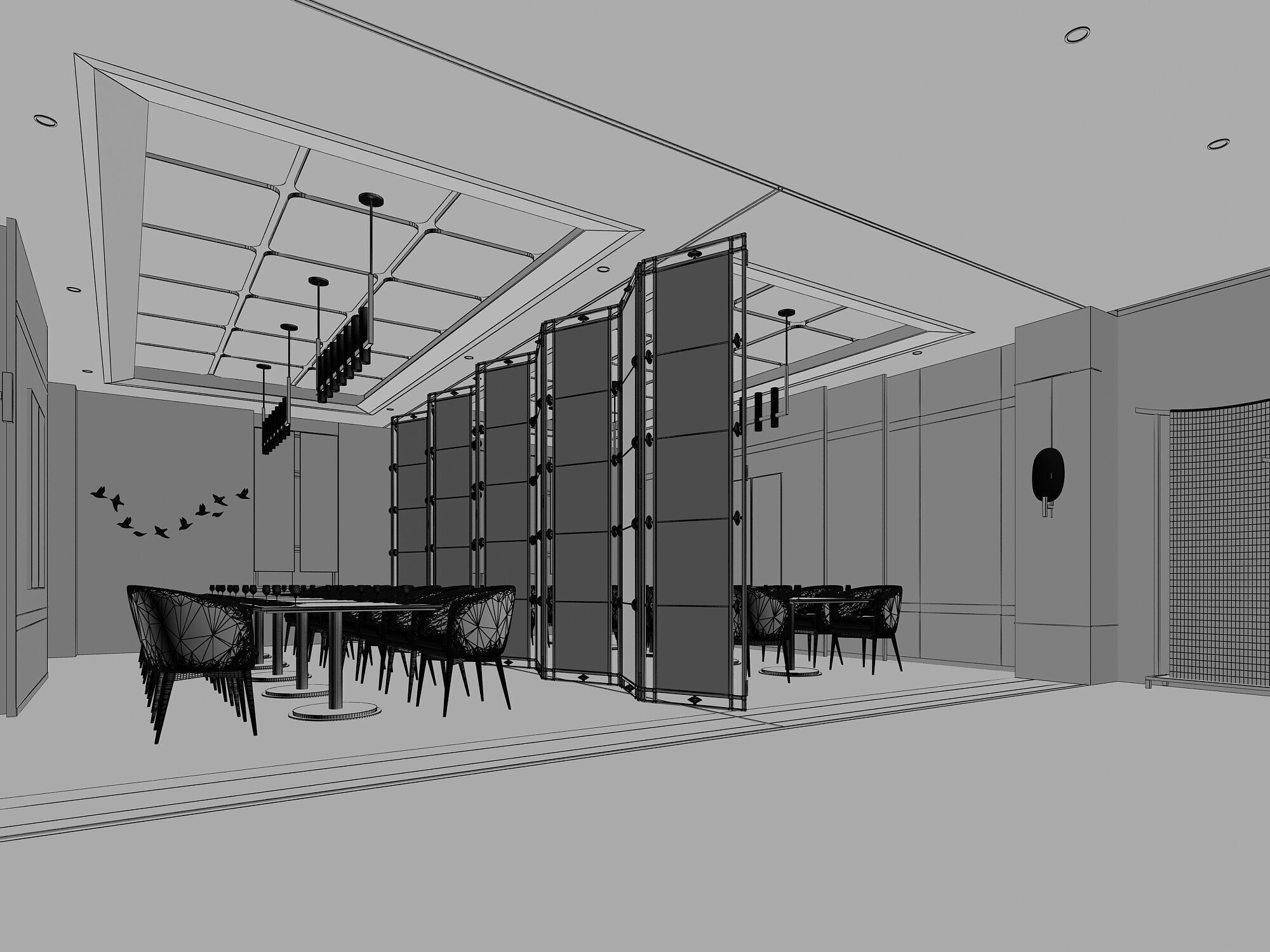 Restaurant 3D model_4