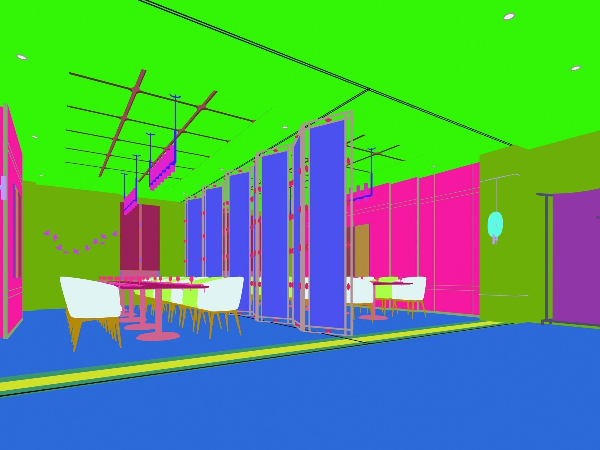 Restaurant 3D model_6