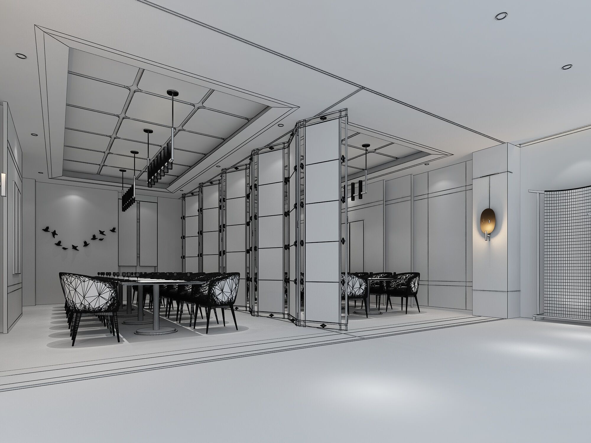 Restaurant 3D model_3