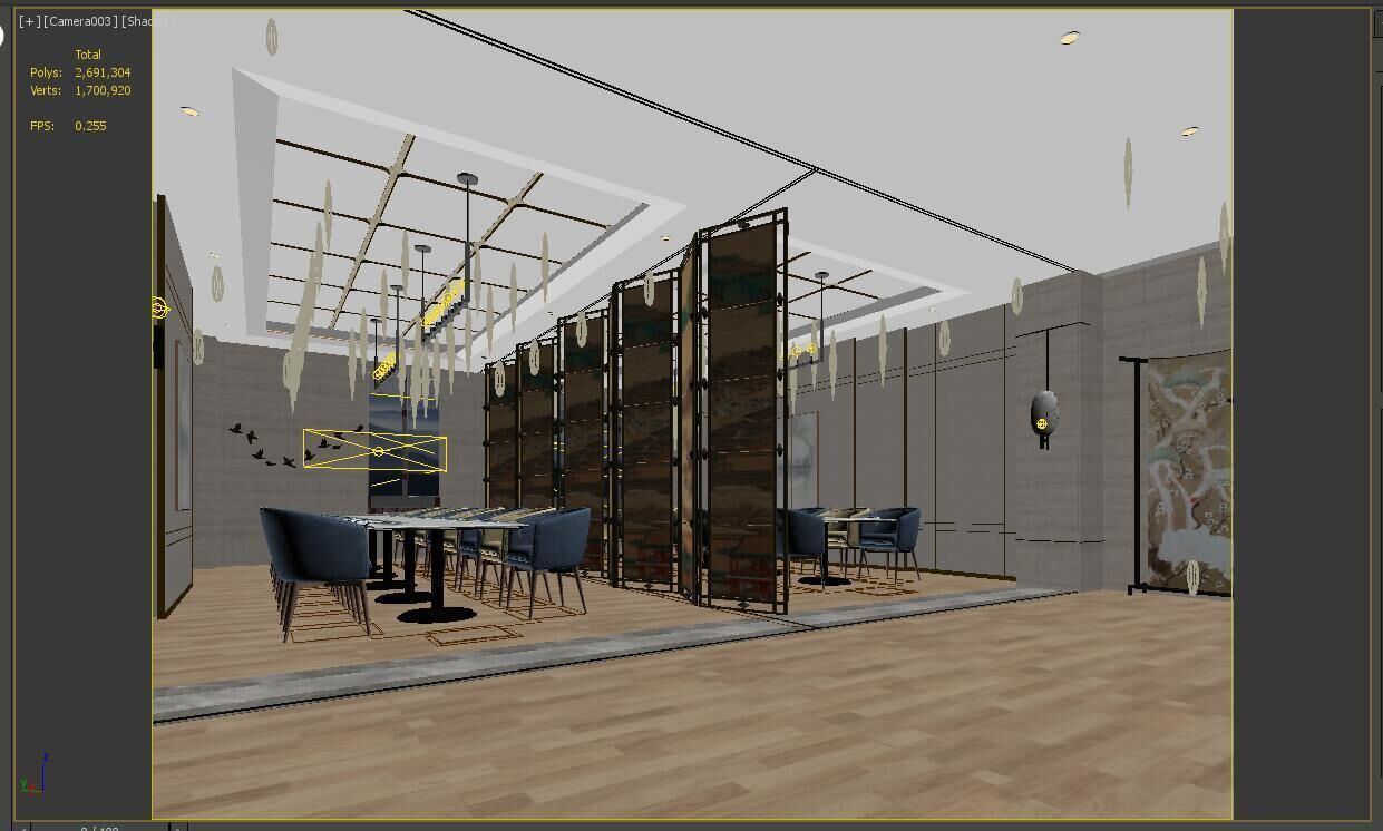 Restaurant 3D model_1