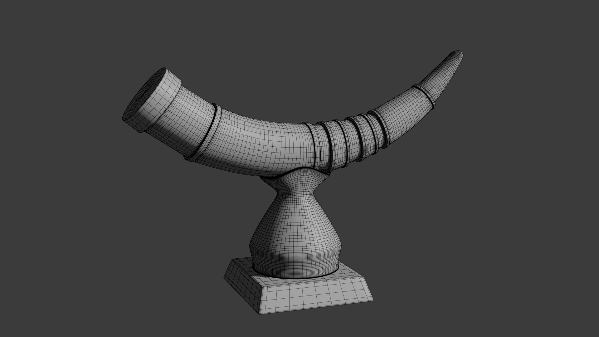 Rhinoceros Horn Low-poly 3D model_4