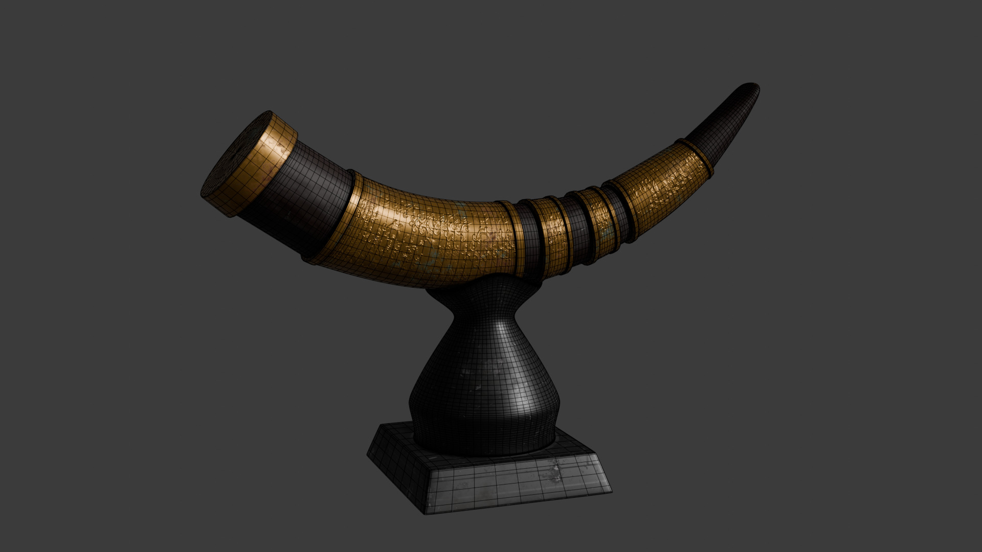 Rhinoceros Horn Low-poly 3D model_5