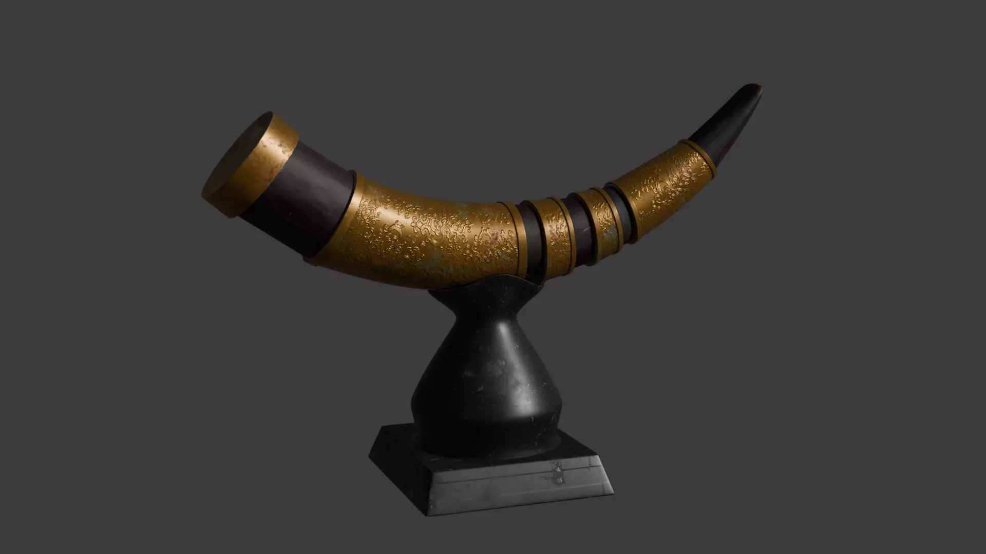 Rhinoceros Horn Low-poly 3D model_0