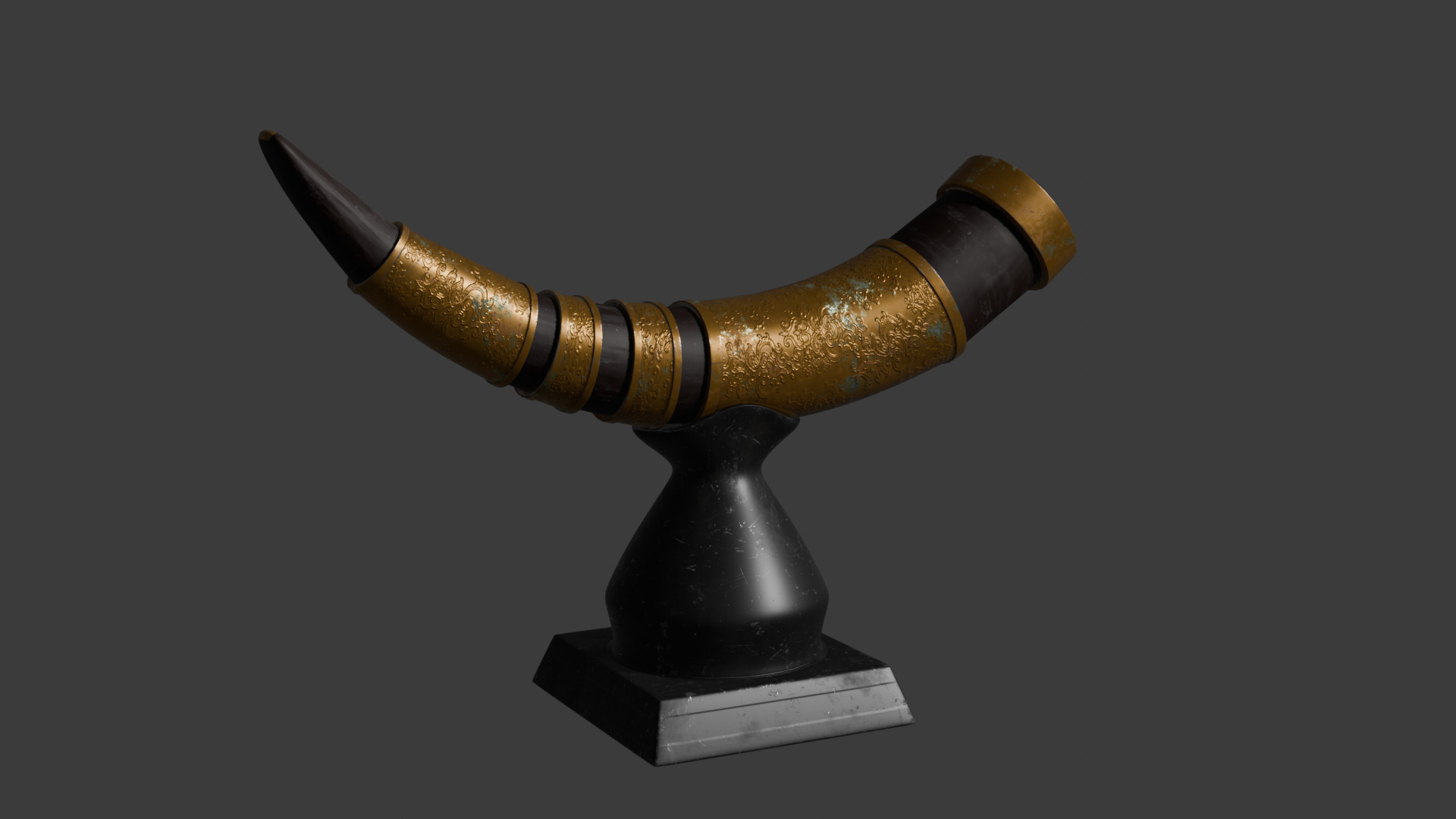 Rhinoceros Horn Low-poly 3D model_1