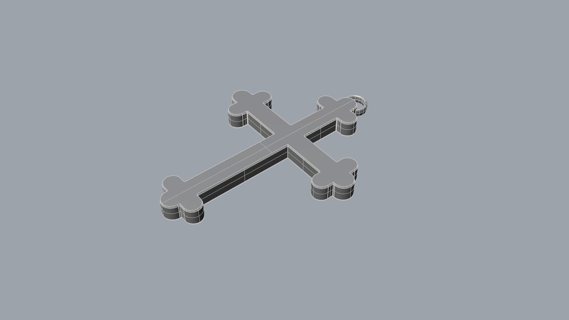 Old style Cross-no 5 3D print model_3