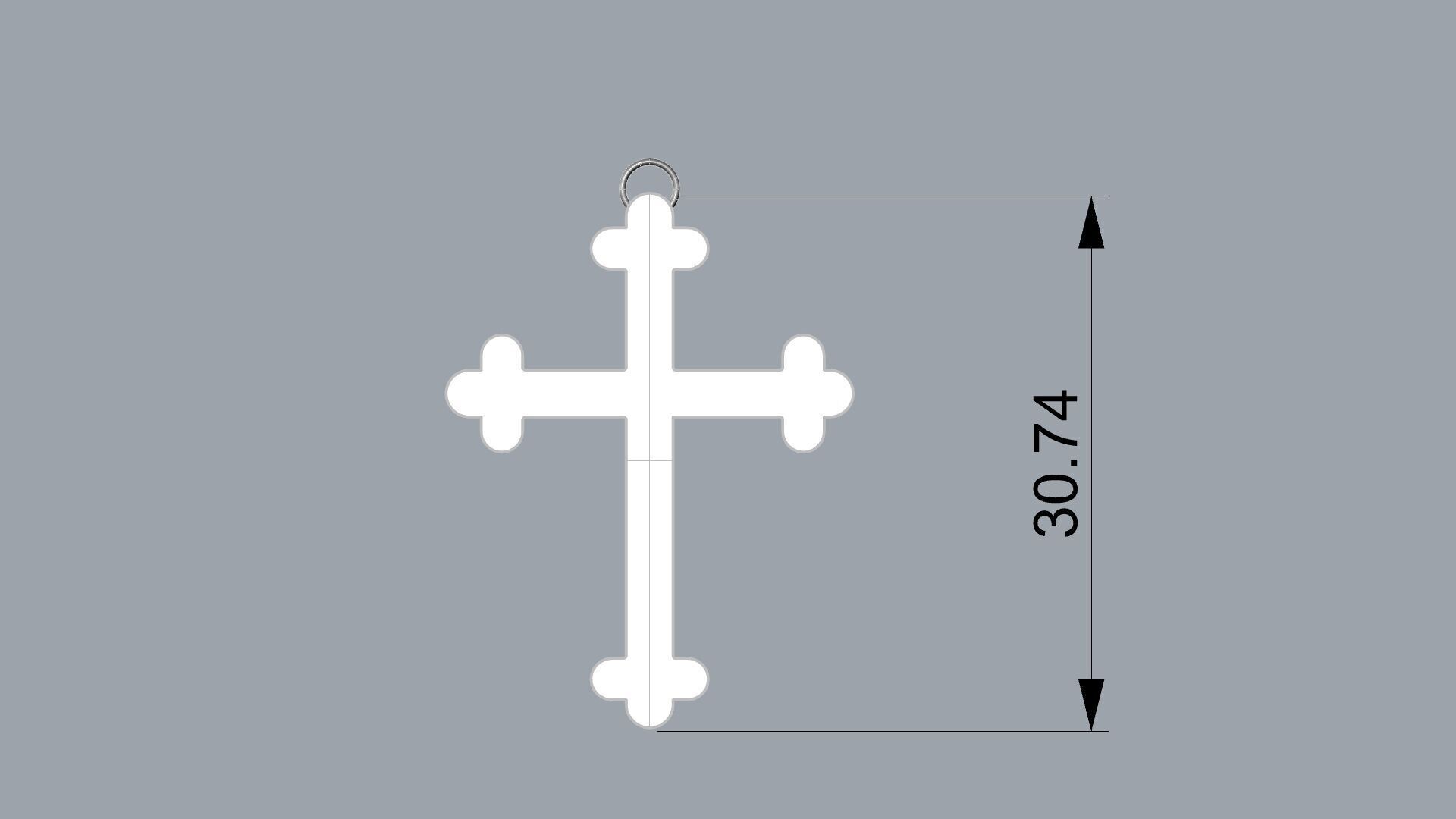 Old style Cross-no 5 3D print model_5