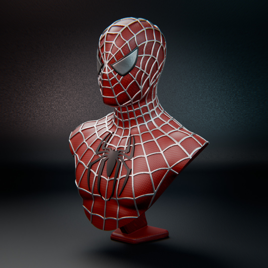 Spider-Man 2001 bust 3D print model_1