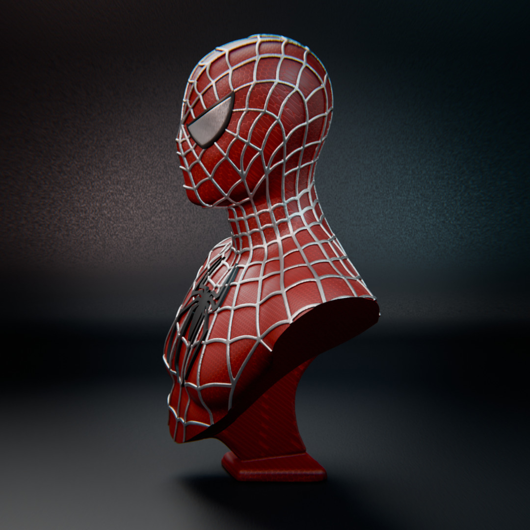 Spider-Man 2001 bust 3D print model_9