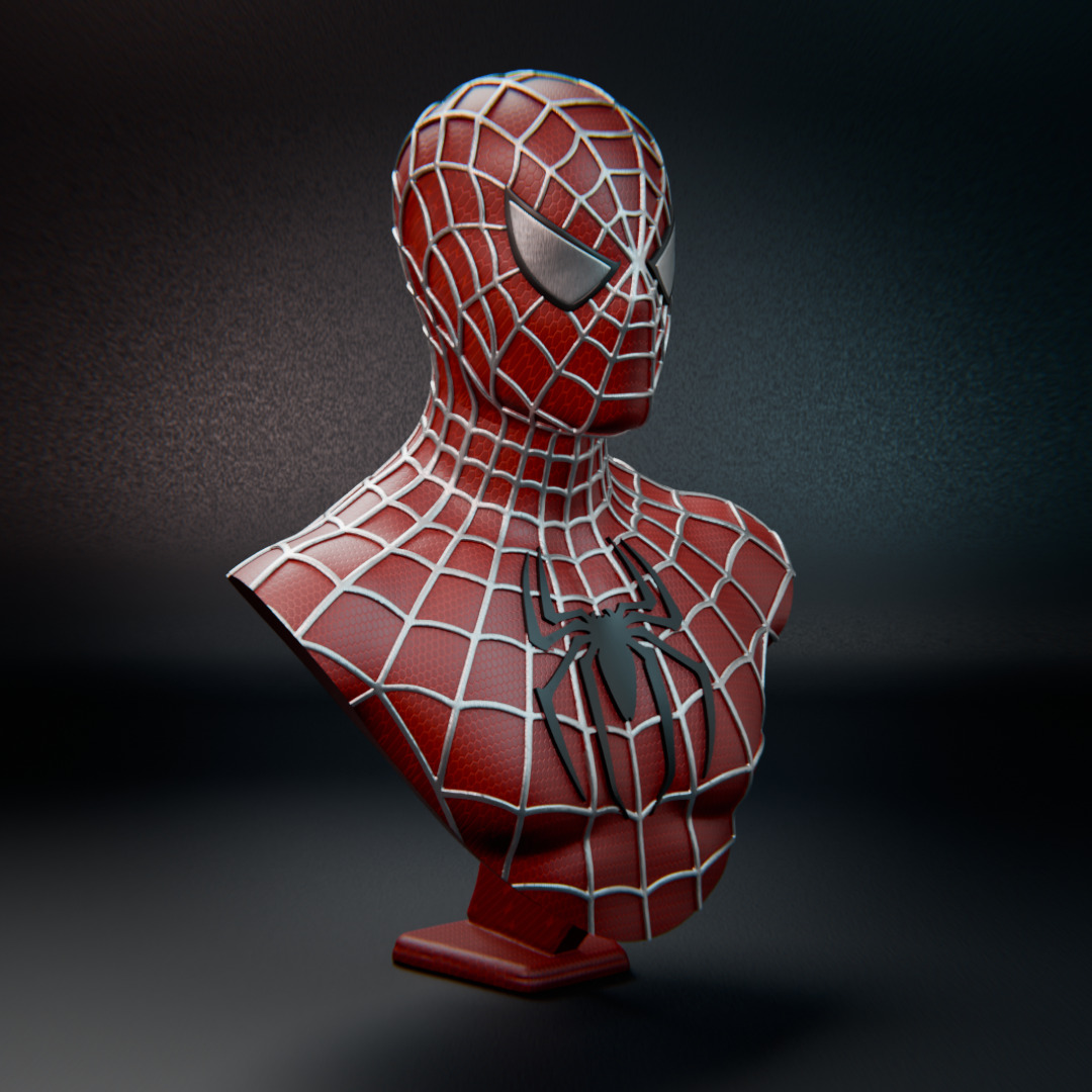 Spider-Man 2001 bust 3D print model_2