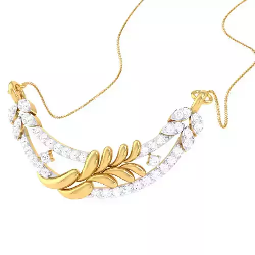 3D Printable Cad jewelry design of Lady diamond Pendant