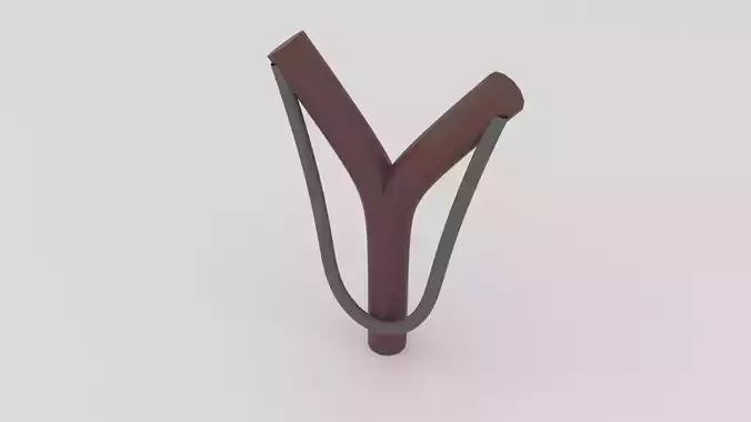 Stylized Cartoon Slingshot  Game-Ready 3D Model Low-poly 3D model