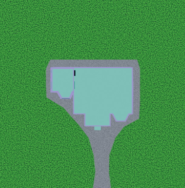 Modern Low-Poly Residential House Model Low-poly 3D model_4