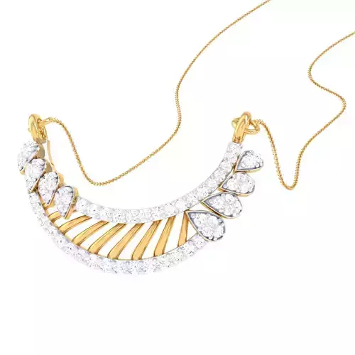 3D Printable Cad jewelry design of Lady diamond Pendant