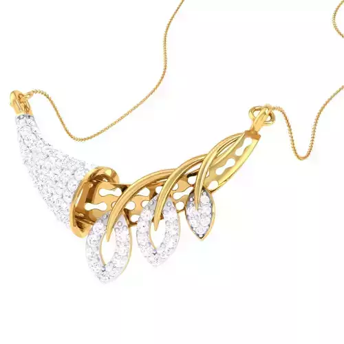 3D Printable Cad jewelry design of Lady diamond Pendant