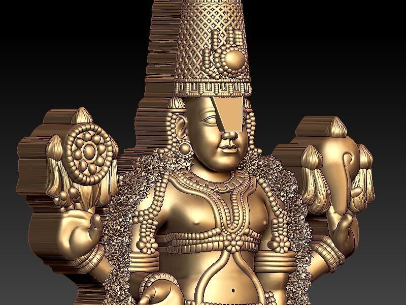 Tirupati Balaji 3D Model Design 3D print model_6
