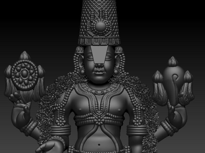 Tirupati Balaji 3D Model Design 3D print model_2