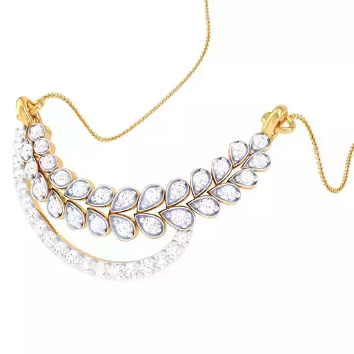 3D Printable Cad jewelry design of Lady diamond Pendant