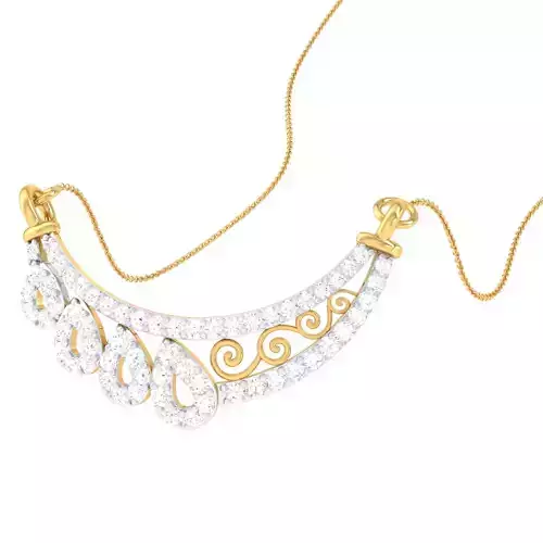 3D Printable Cad jewelry design of Lady diamond Pendant