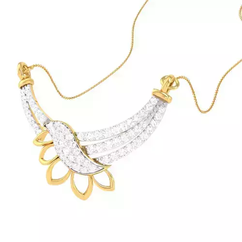 3D Printable Cad jewelry design of Lady diamond Pendant