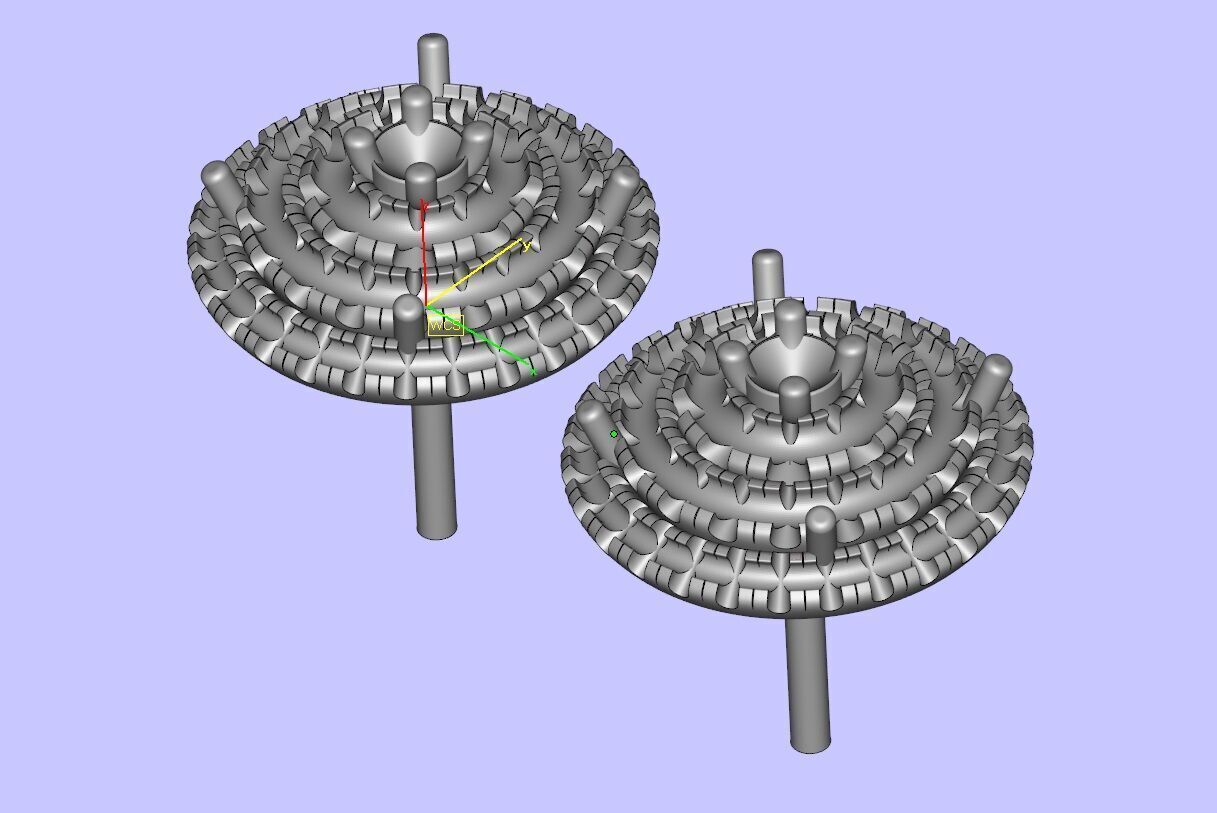 Luxurious Multi-Layered Round Diamond Stud Earrings 3D print model_22