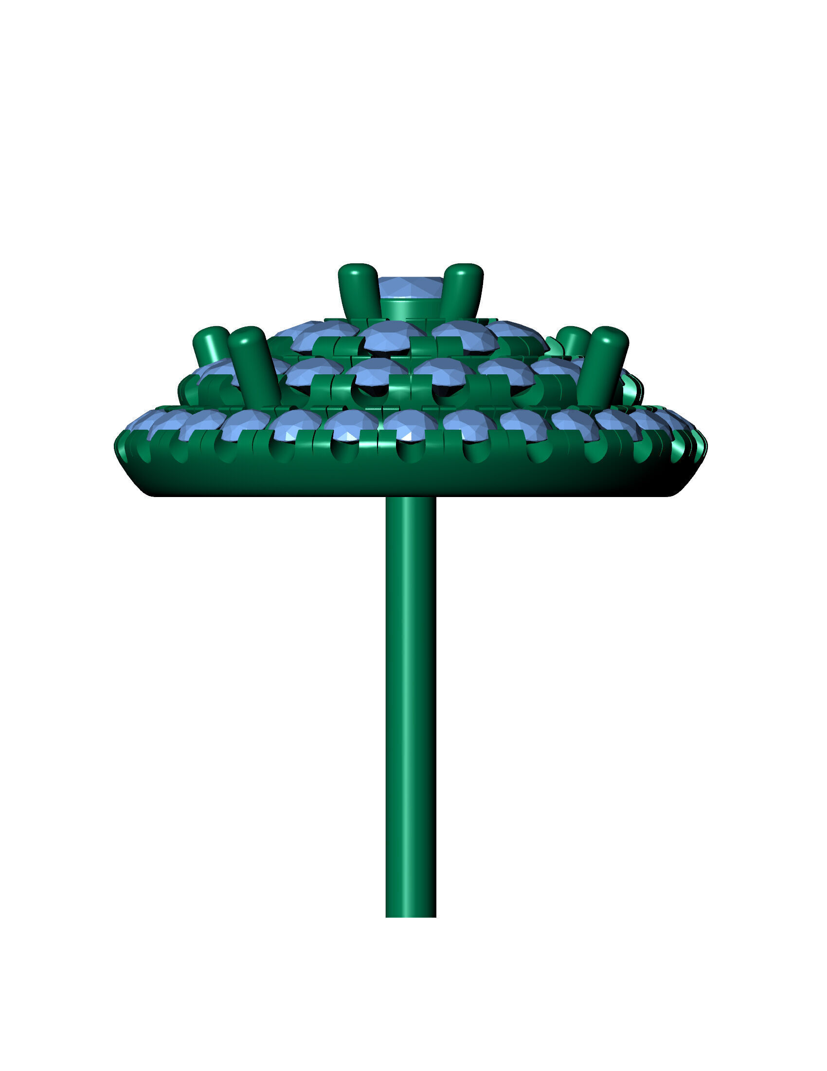 Luxurious Multi-Layered Round Diamond Stud Earrings 3D print model_13