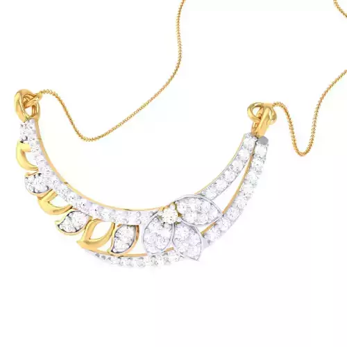 3D Printable Cad jewelry design of Lady diamond Pendant