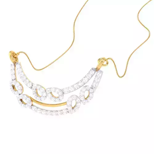 3D Printable Cad jewelry design of Lady diamond Pendant