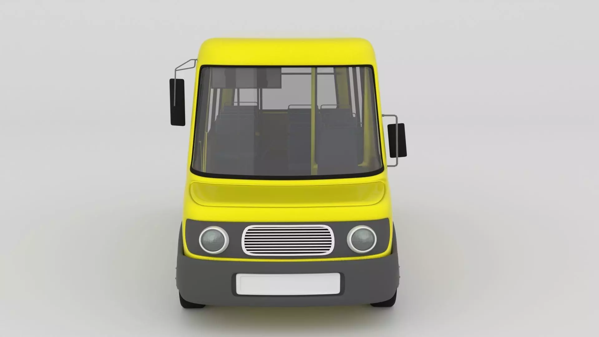 Stylized Cartoon School Bus 3D Model Low-poly 3D model