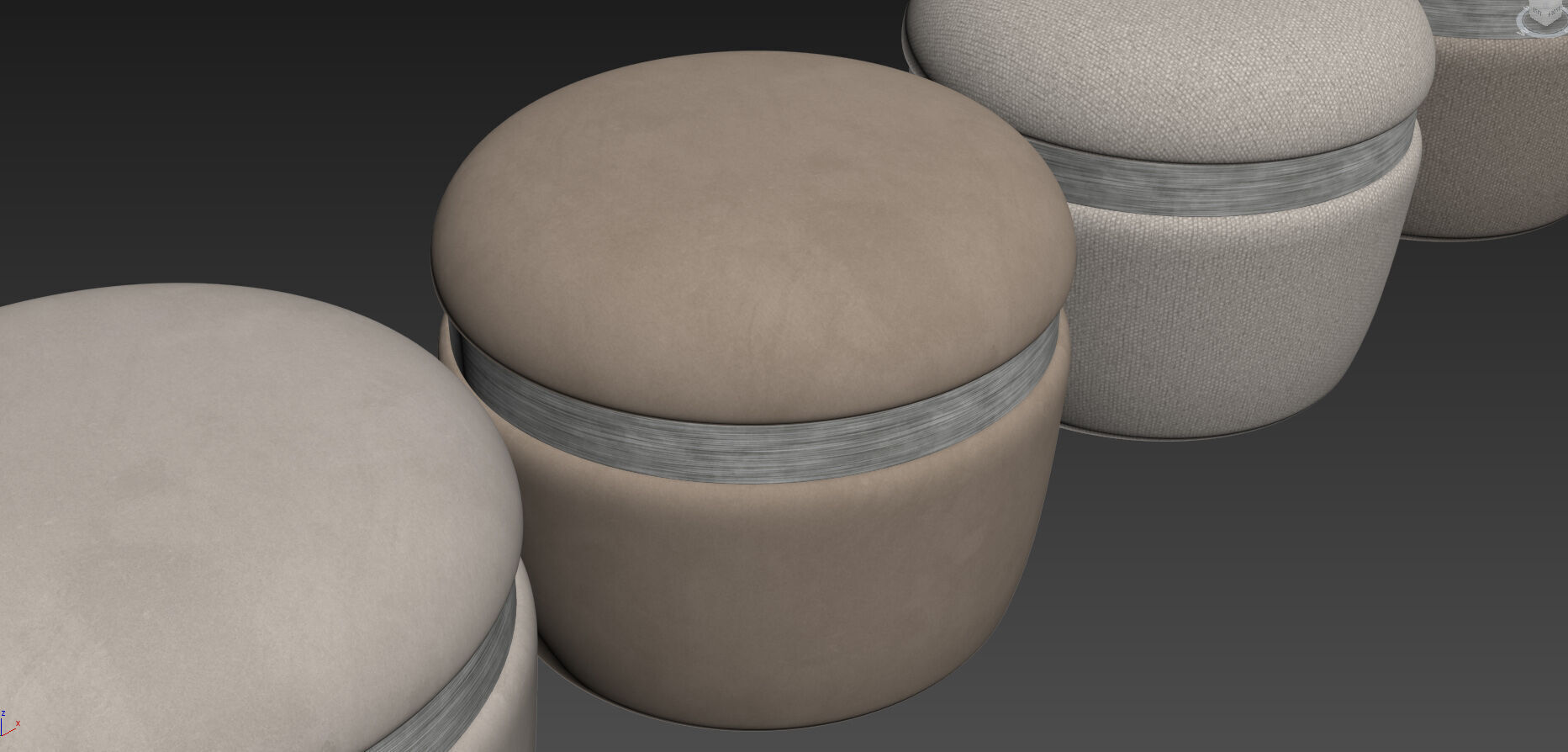 Arvil Pouf By Papell Design 3D model_10