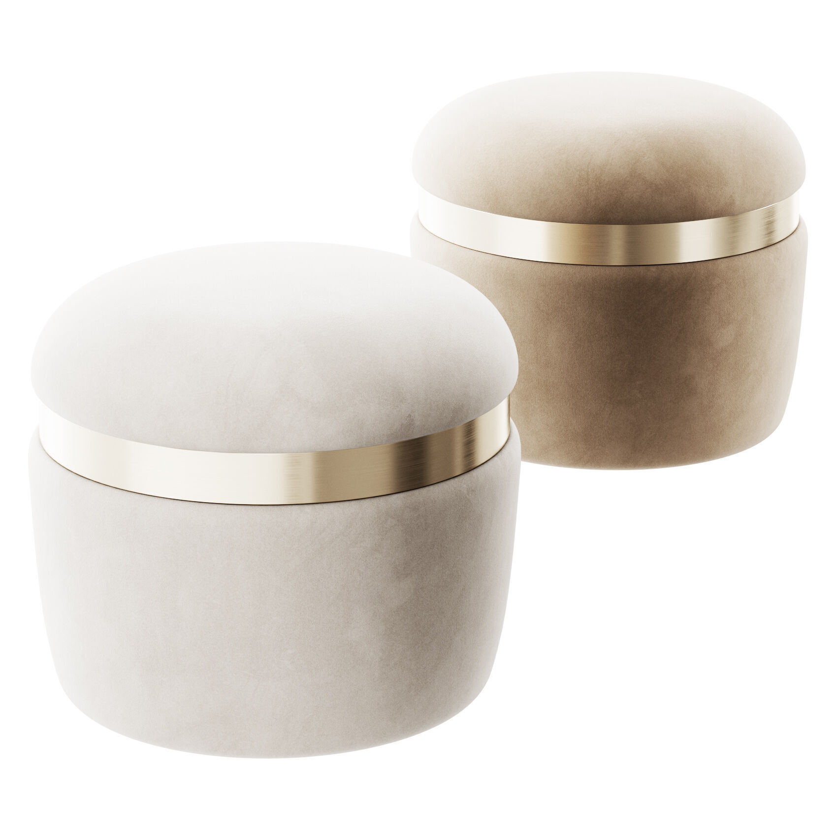 Arvil Pouf By Papell Design 3D model_3