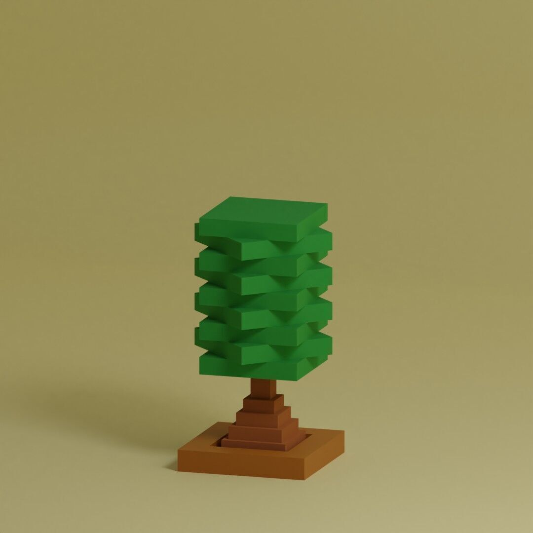 Low Poly Trees Collection - 25 trees pack 2 Low-poly 3D model_19