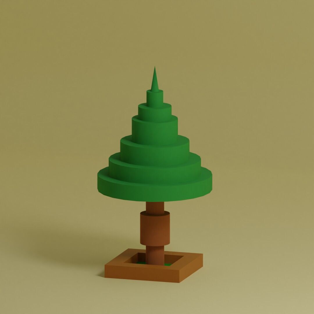 Low Poly Trees Collection - 25 trees pack 2 Low-poly 3D model_17