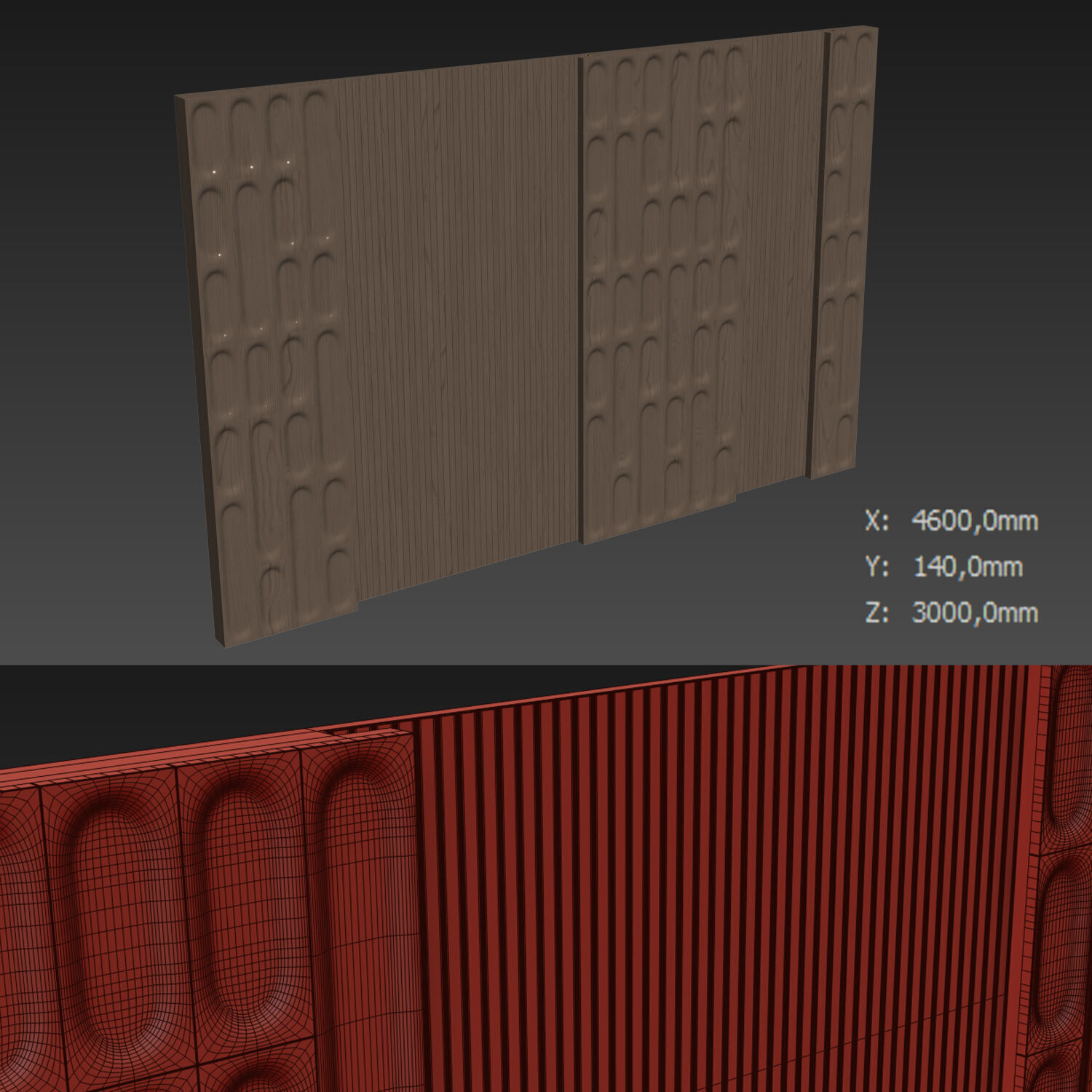 Decorative V27 Wall Panels 3D model_3