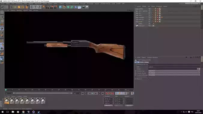 Fusil a Pompe Calibre 12 Free 3D model